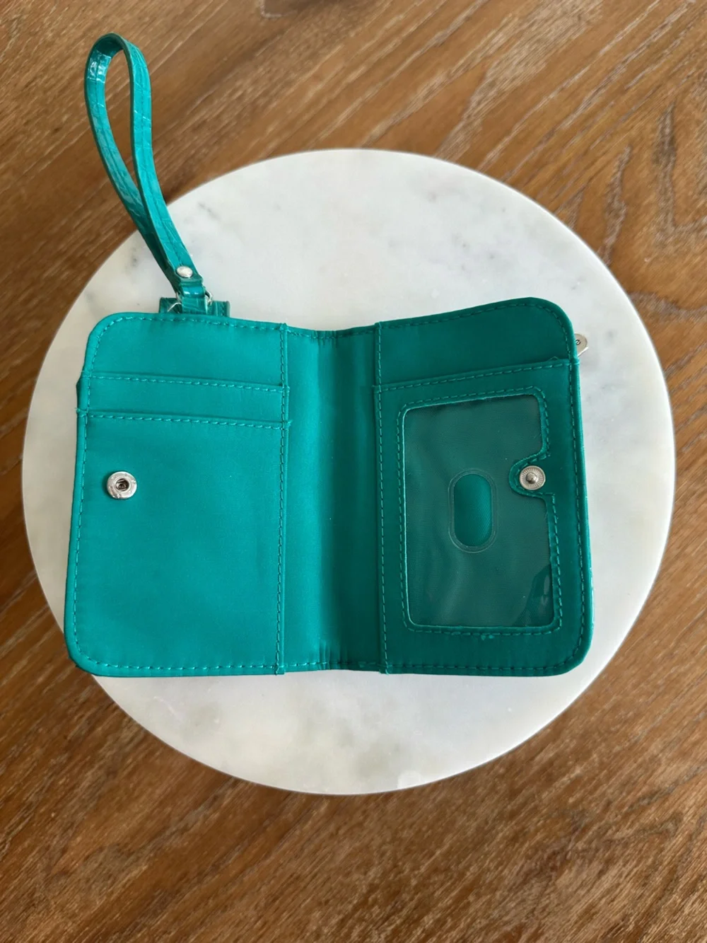Liz Claiborne Teal Faux-Croc Wristlet Phone Case with Strap